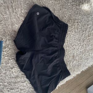 Lululemon black running shorts size 6